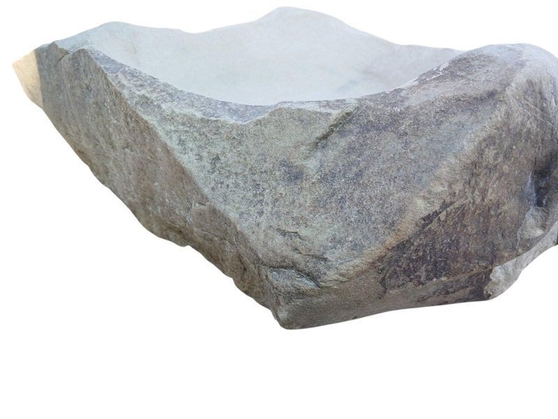 Раковина-умывальник накладная из цельного речного камня 44х34*12 см KR-021 фото