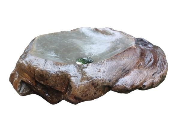 Раковина з рідкісного натурального річкового каменю KarpatRiver 6, 48*42*16см KR-033 фото
